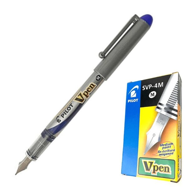 Pilot Disposable Fountain V Pen Blue Box 12