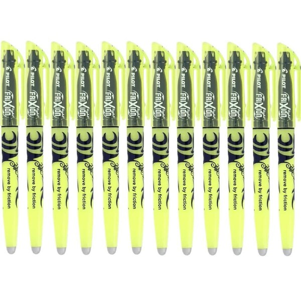 Pilot Frixion Erasable Highlighter 4.0mm Yellow Box 12