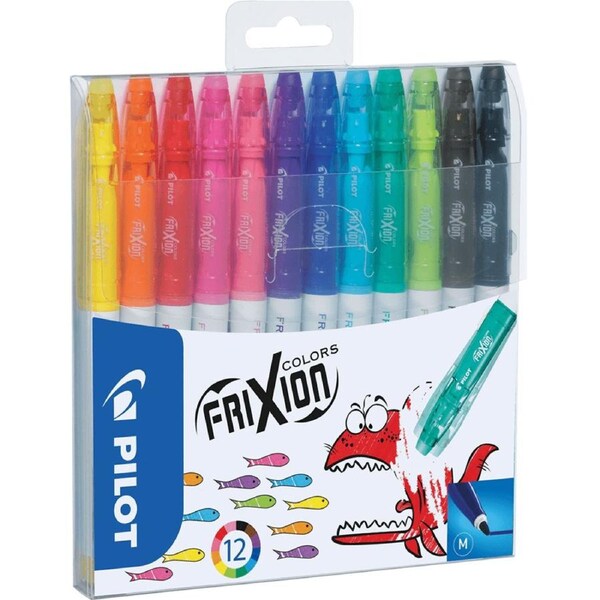 Pilot Frixion Erasable Markers 2.5mm Assorted Wallet 12
