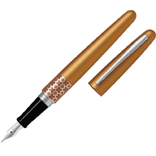 Pilot Metropolitan Fountain Pen Orange Flower Medium Nib Black