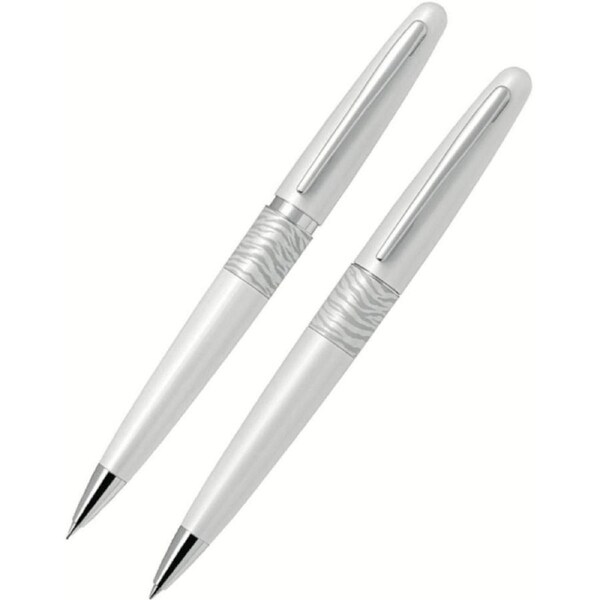 Pilot MR2 Metropolitan Ballpoint Pen + Mechanical Pencil White Tiger Gift Set