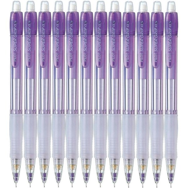 Pilot Super Grip Neon Mechanical Pencil Pacer 0.5mm Violet Purple Box 12