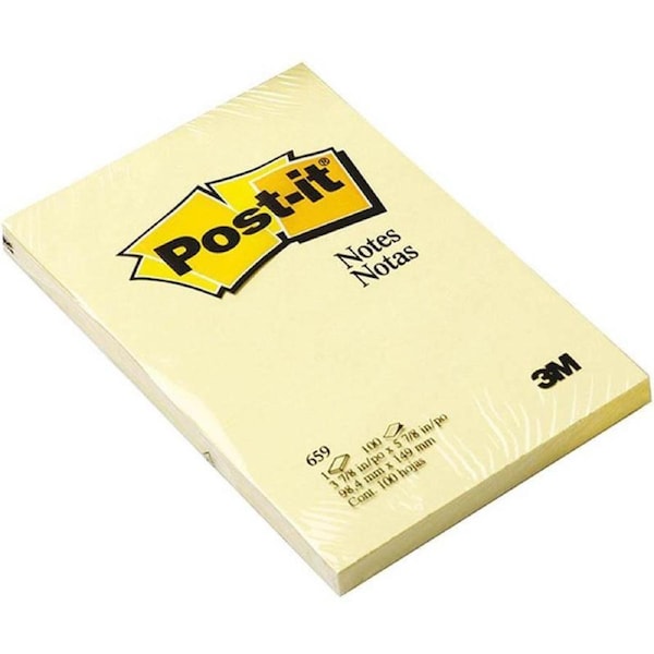 Post-It 659 Original Notes 101x152mm Yellow