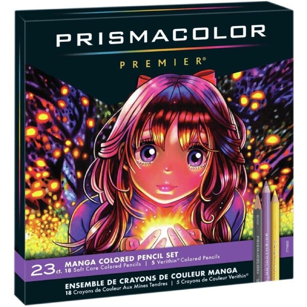 Prismacolor 23pc Manga Anime Set Coloured Pencils Premier & Verithin