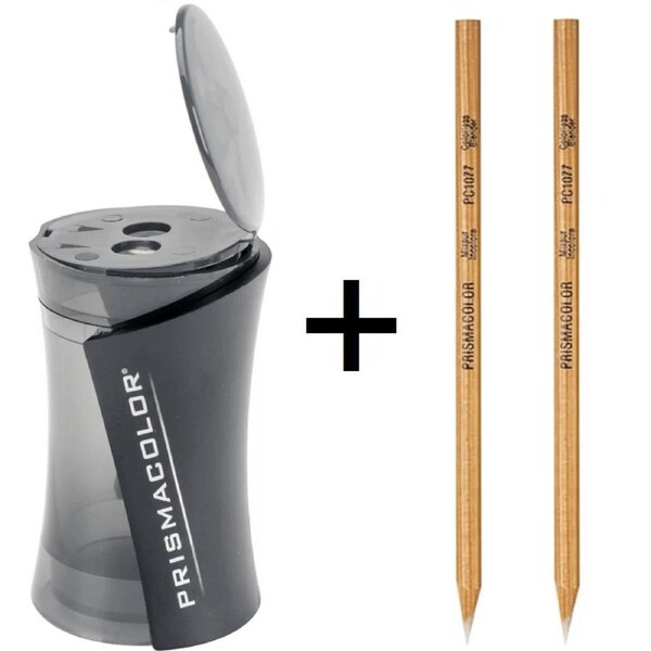 Prismacolor Premier Blender Colourless Clear Pencils Blending Duo Sharpener Canister Bundle