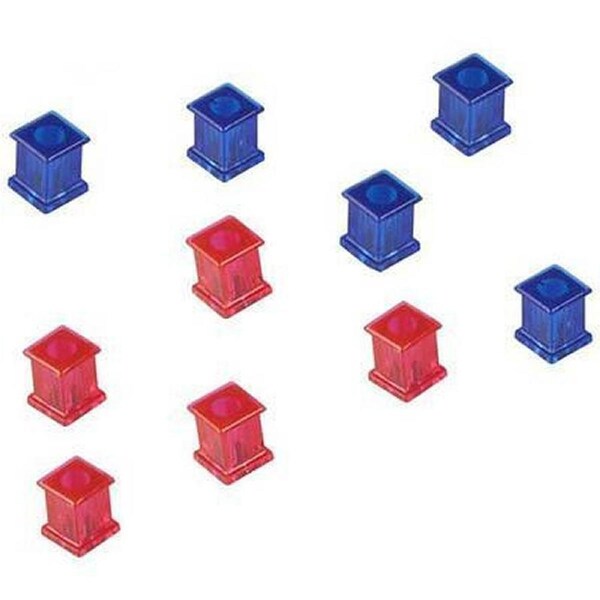 Quartet Extra Strong Magnetic Squares Red/Blue Pack 10