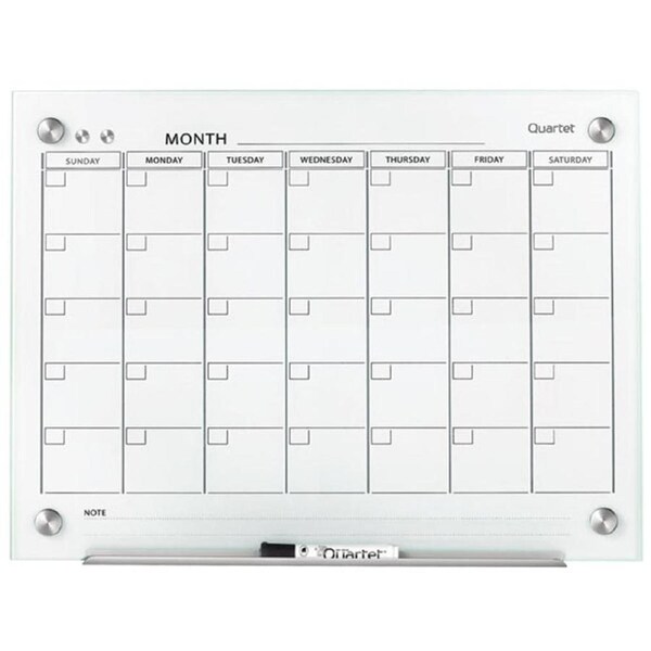 Quartet Infinity Glass Calendar Board Calendar 600x900mm