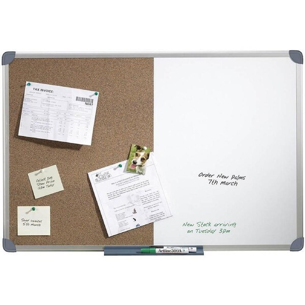 Quartet Penrite Aluminium Frame Combo Cork/Melamine 1200x900mm