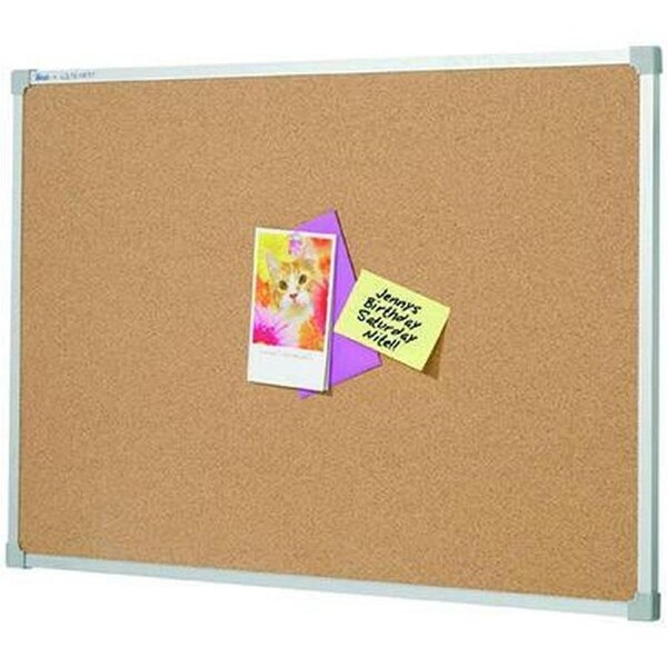 Quartet Penrite Corkboard Pin Board Aluminium Frame 2400x1200mm