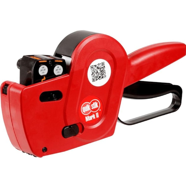 Quikstik Mark II Date Gun Double Line Red + 3 Label Rolls