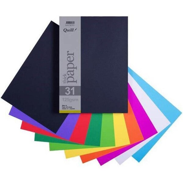 Quill Coloured A4 Copy Paper 125GSM Assorted Pack 250