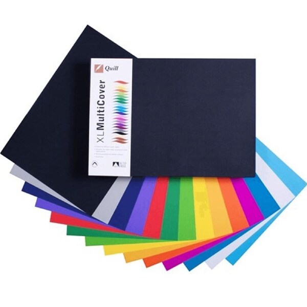 Quill Cover Paper 125GSM A3 Assorted Colours Pack 500 Sheets