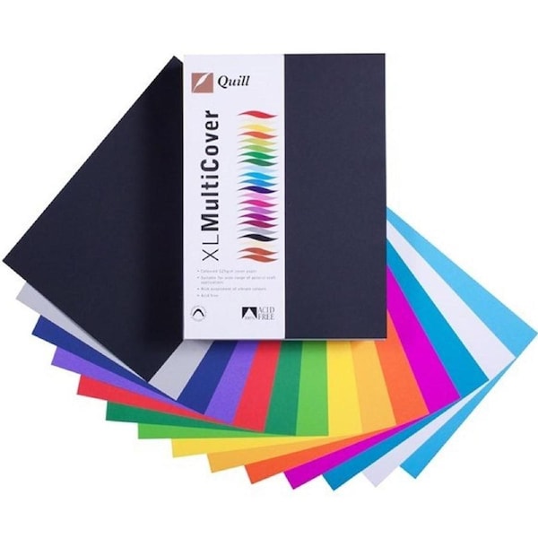 Quill Cover Paper 125GSM A4 Assorted Pack 500