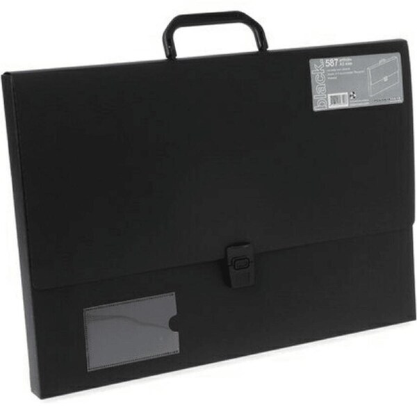 Quill Foldermate Artists Portfolio Carry Case A3 Black