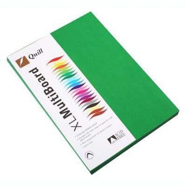 Quill XL Multiboard 210GSM A4 Emerald Pack 50