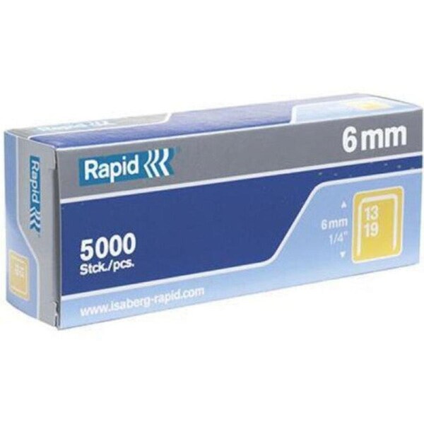 Rapid High Performance Staples 13/6 Box 5000 6mm Leg