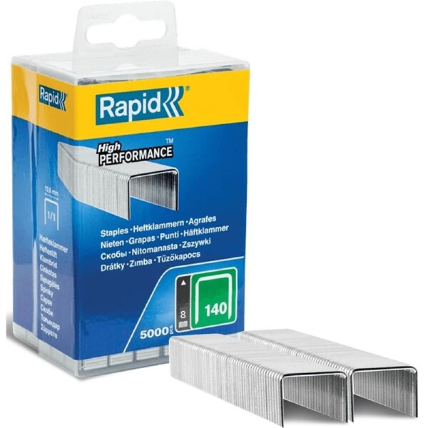 Rapid High Performance Staples 140/8 8mm Box 5000