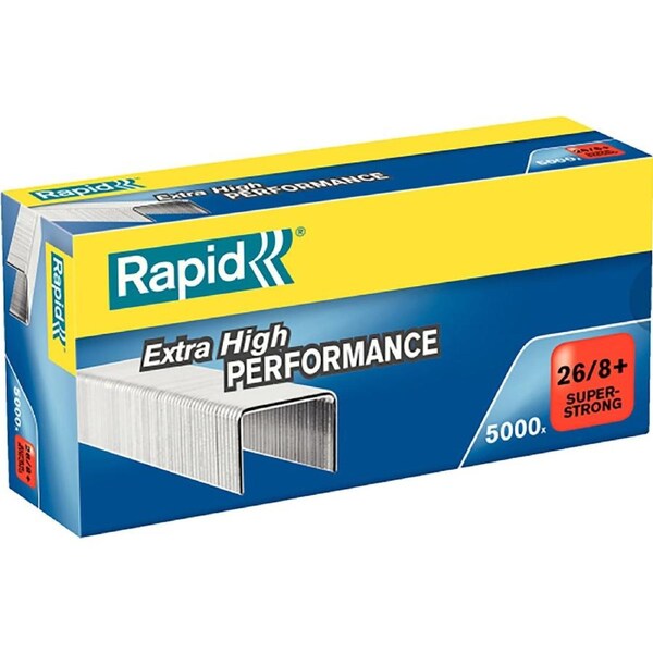 Rapid High Performance Staples 26/8 Box 5000