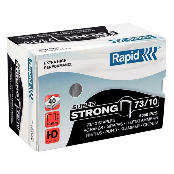 Rapid Super Strong Staples 73/10 10mm Leg Lenth Box 5000