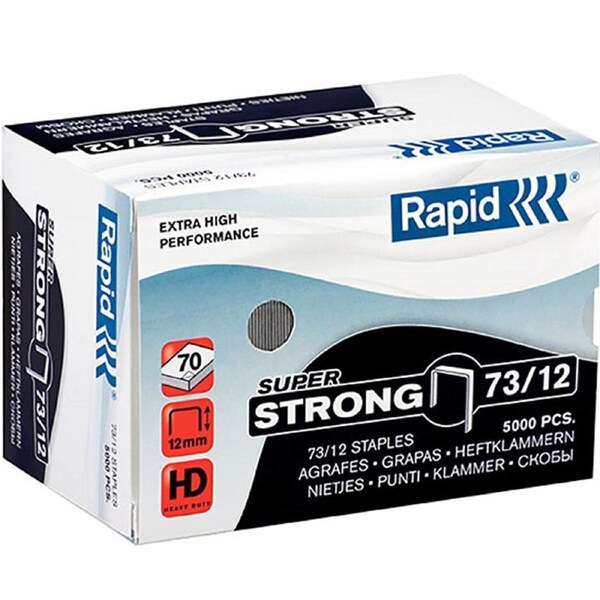 Rapid Super Strong Staples 73/12 Box 5000 12mm Leg