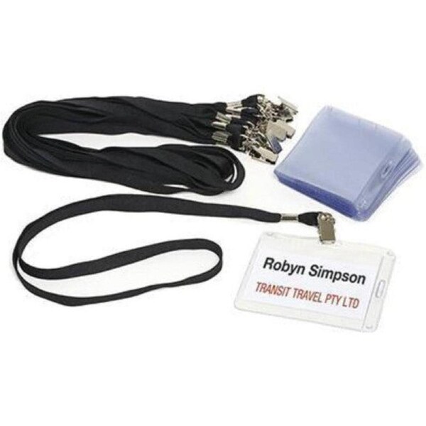 Rexel Conference ID Badge Lanyard Set Kit Pack 50