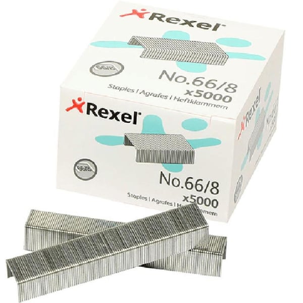 Rexel Giant Staples 66 8mm 66/8 Box 5000