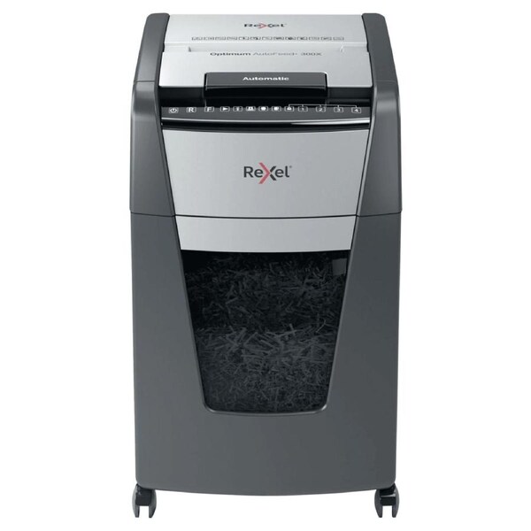 Rexel Optimum AutoFeed+ 300X Cross Cut Shredder Paper