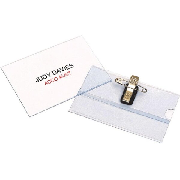 Rexel Recycled Convention Cardholder ID Badge Name Holder Pack 50