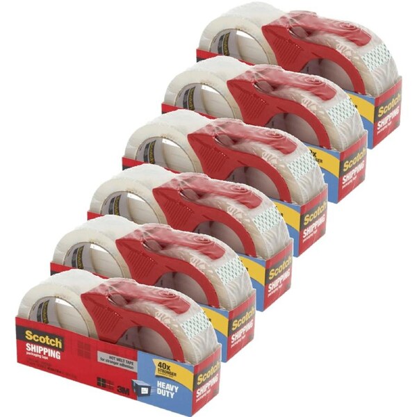 Scotch Packaging Tape 48mmx50m Clear 12 Pack Dispenser Bulk