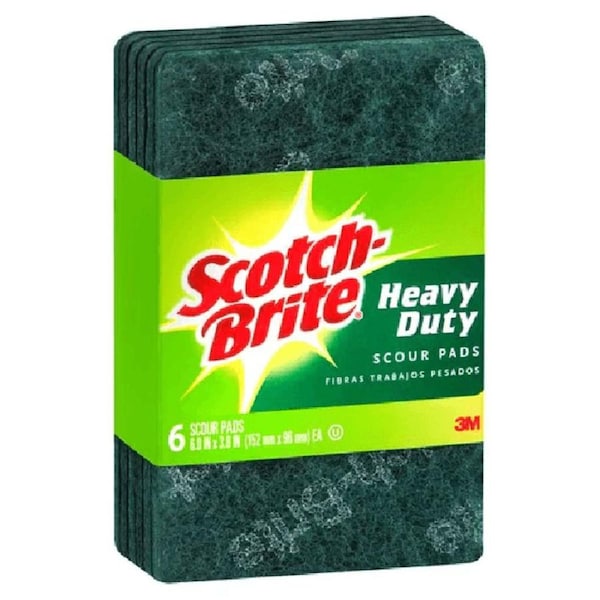 Scotch-Brite Scourer Pads Heavy Duty Cleaning Scrubbing Pack 6