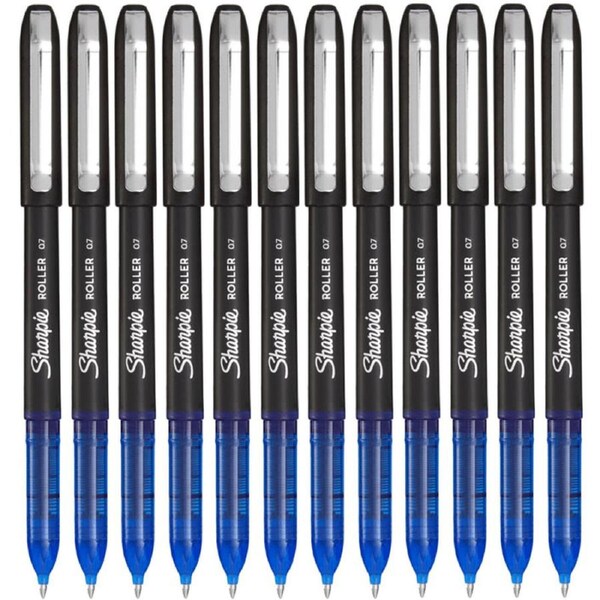 Sharpie Roller Arrow Point Pen 0.7mm Blue Rollerball Box 12