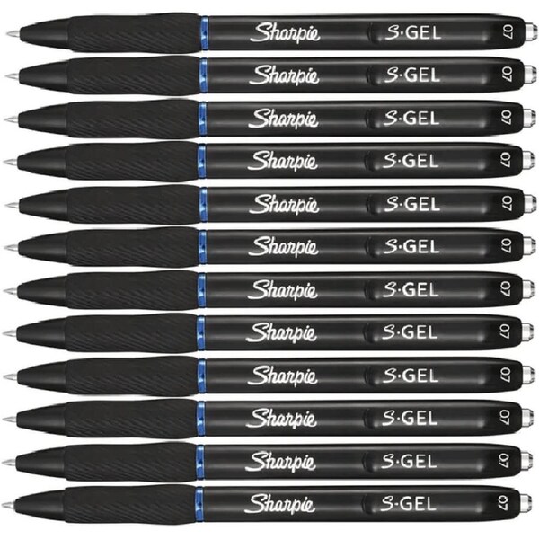 Sharpie S-Gel Retractable 0.7mm Pen Blue Box 12