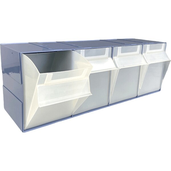 Shuter 4 Compartment Storage Cabinet Tilt Free Block Bin Stackable Large