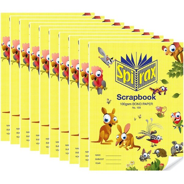 Spirax 150 Scrapbook 64 Page 100gsm Bond Paper 335x245mm Pack 10