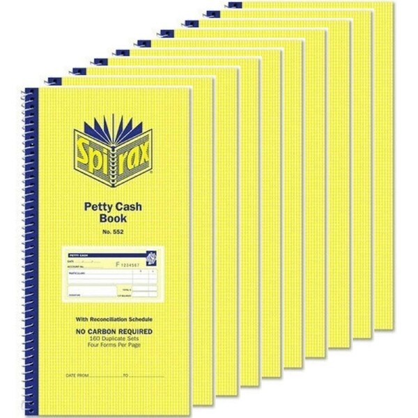 Spirax 552 Petty Cash Book 10 Pack