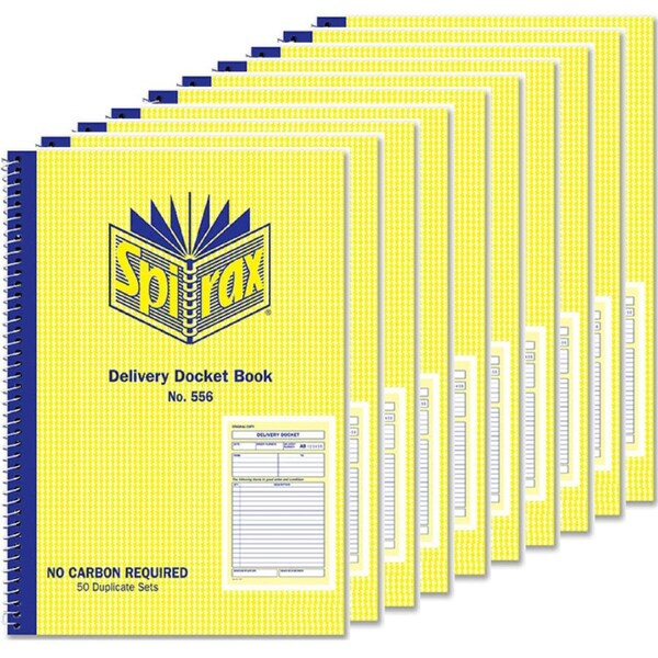 Spirax 556 Delivery Book 207x144mm No Carbon Pack 10 Bulk