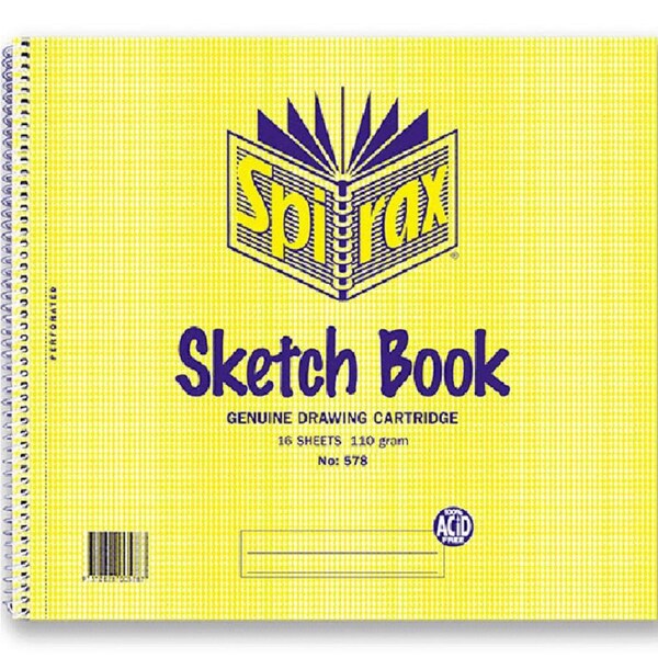 Spirax 578 Sketch Book Side Open 16 Page 247x270mm