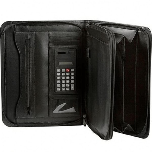Spirax Executive Zippered Compendium A4 Retractable Handle Carry Black