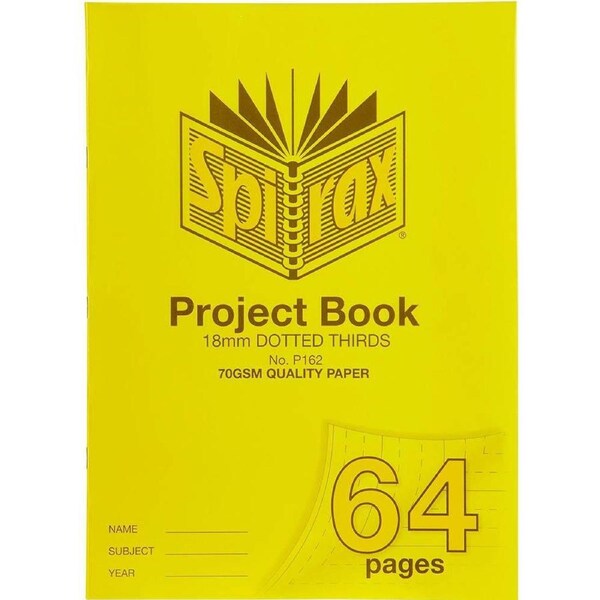 Spirax P162 Project Book 18mm Dotted Thirds 70GSM 64 Page 330x240mm