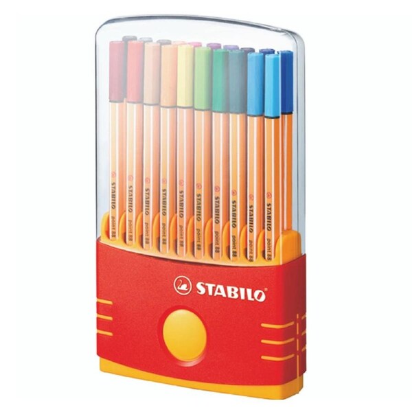 Stabilo 88 Point Fineliner Pen Colour Parade Pack 20
