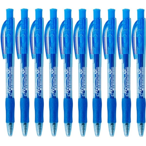 Stabilo Marathon 318 Ballpoint Pen Medium Blue Box 10