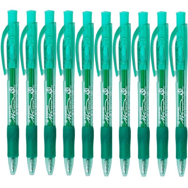 Stabilo Marathon 318 Ballpoint Pen Medium Green Box 10