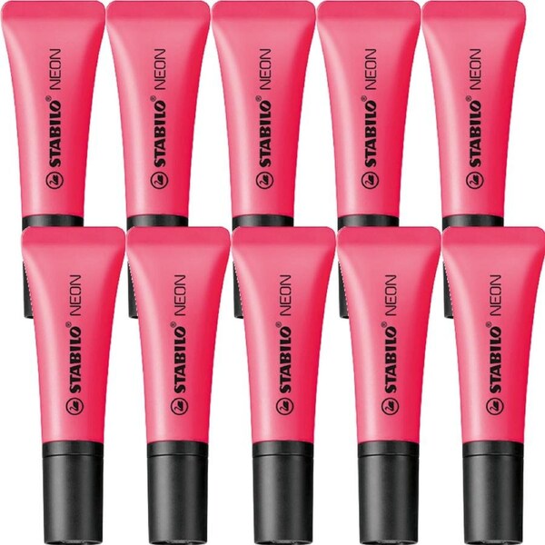 Stabilo Neon Highlighter Pink Box 10
