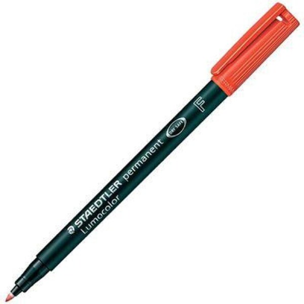 Staedtler 318 Lumocolor Permanent Marker Pen Fine Red