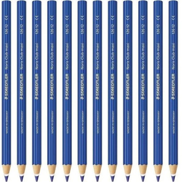 Staedtler Noris Club Maxi Learner Coloured Pencils Blue Pack 12
