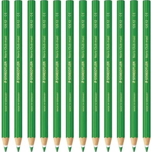 Staedtler Noris Club Maxi Learner Coloured Pencils Green Pack 12