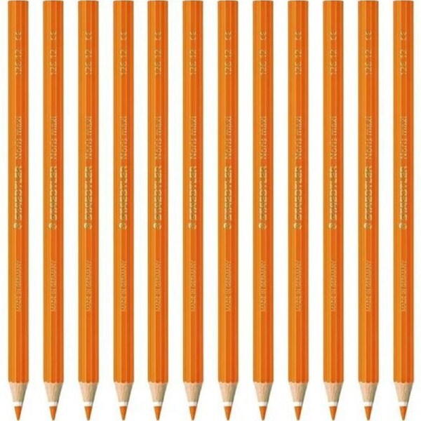 Staedtler Noris Club Maxi Learner Coloured Pencils Orange Pack 12