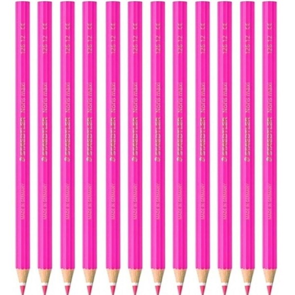 Staedtler Noris Club Maxi Learner Coloured Pencils Pink Pack 12