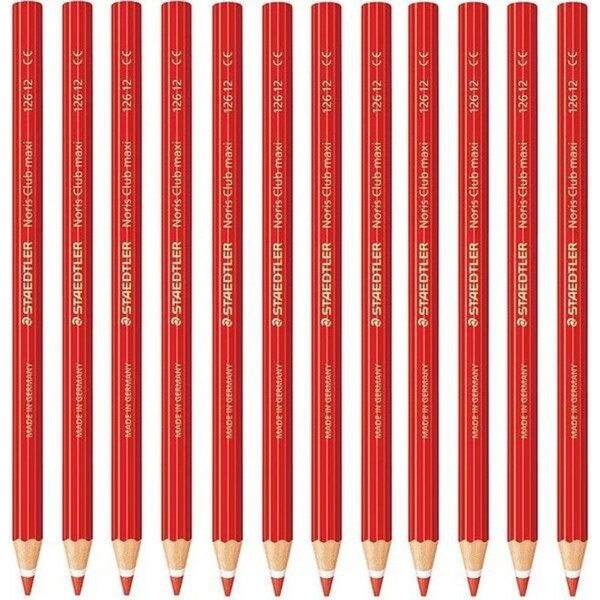 Staedtler Noris Club Maxi Learner Coloured Pencils Red Pack 12