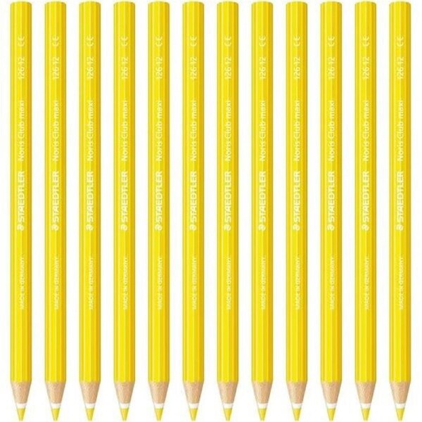 Staedtler Noris Club Maxi Learner Coloured Pencils Yellow Pack 12